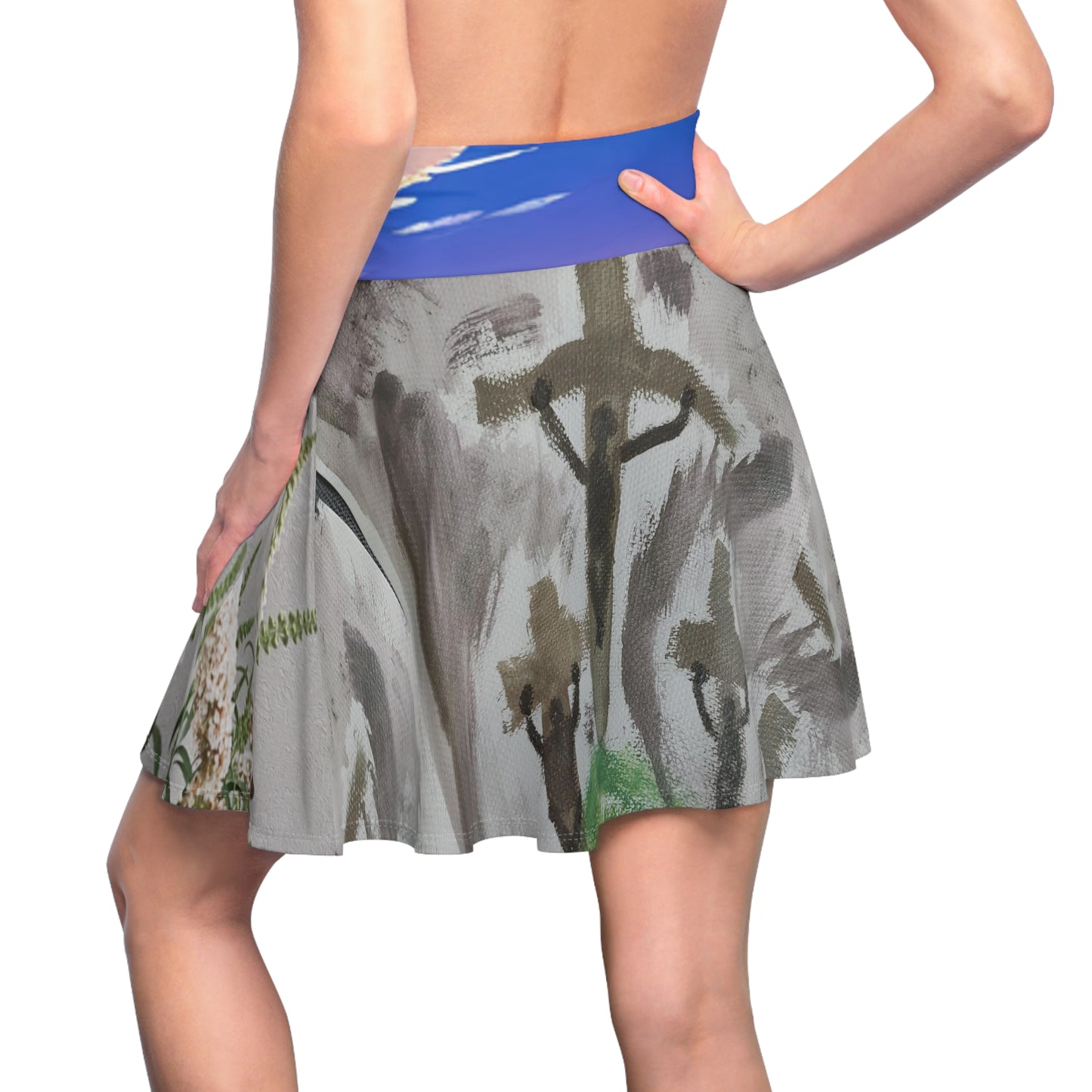 Spiritual-themed Skater Skirt for women